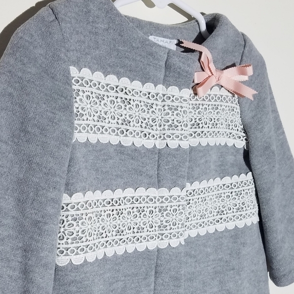 Tahari Crochet Detail Coat Jacket 18m - Picture 3 of 5